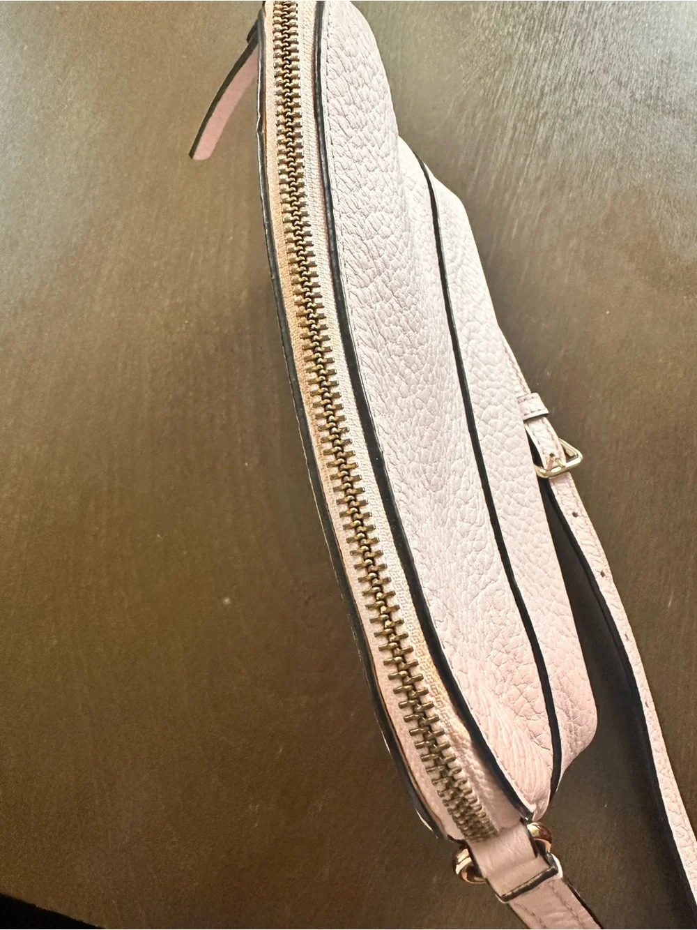 kate spade Blush Pink Pebbled Leather cross body bag  Gold Hardware